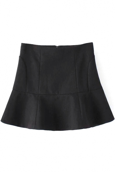Simple High Waist A-Line Mini Skirt