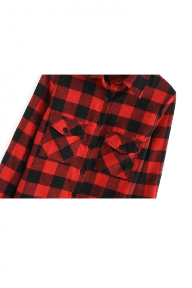 plaid pocket tee