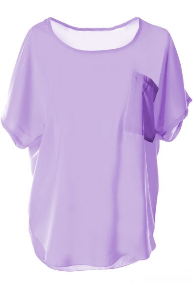 purple chiffon blouse