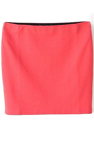 Watermelon Plain Skinny Pencil Mini Skirt