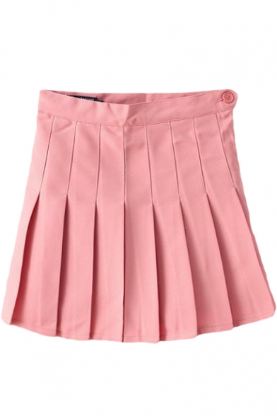 Pink Pleated Tennis Style Skirt - Beautifulhalo.com