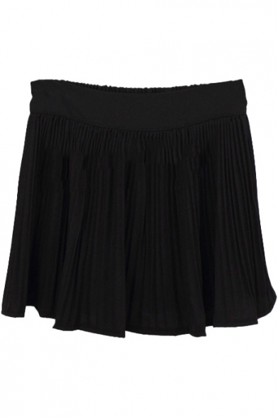 Fresh Style Pleated High Waist Skirt