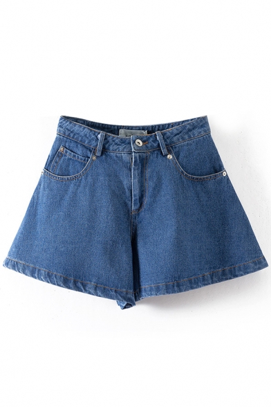 high waisted flare jeans short