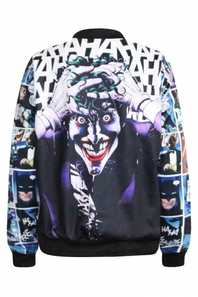 cartoon strip print bomber jacket