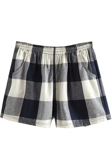 Big Checker Pattern Mori Girl Style Shorts