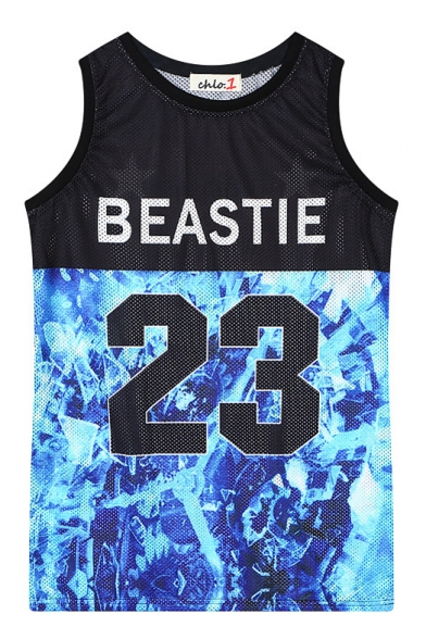 Beastie 23 Print Sports Style Tanks