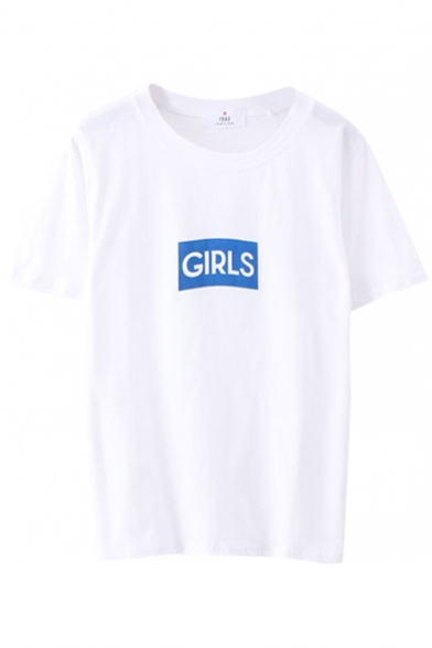 GIRLS Print Short Sleeve Round Neck Tee