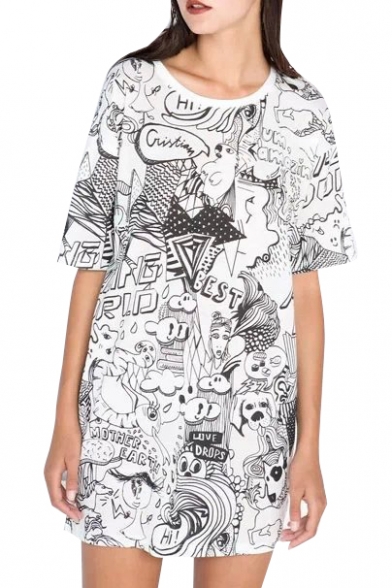 cartoon t shirt dress