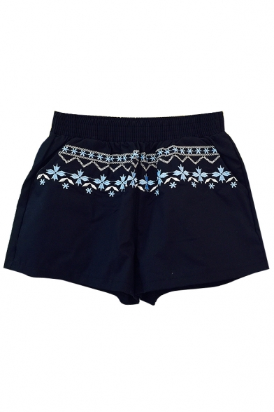 Vintage Chinese Embroidered Shorts