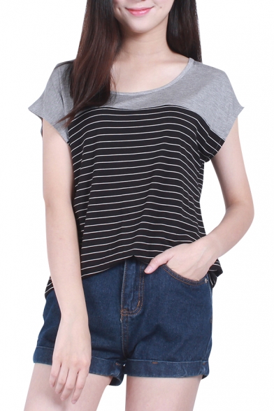 color block striped tee