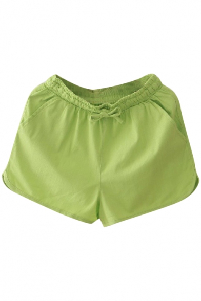Green Drawstring Waist Hotpants
