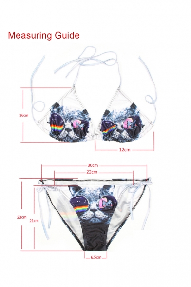 Sexy Galaxy Print Halter with String Bikini Set