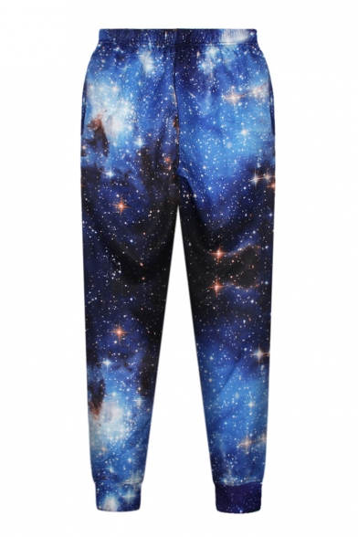 High Waist Galaxy Print Loose Casual Pants - Beautifulhalo.com