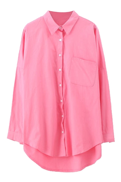 Boyfriend Style Long Sleeve Print Tunic Shirt - Beautifulhalo.com
