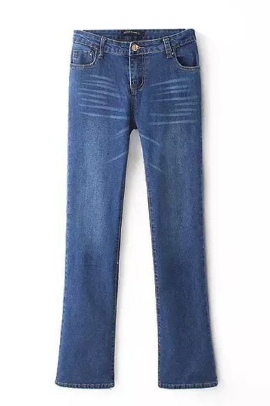 Zip Fly Single Button Jeans