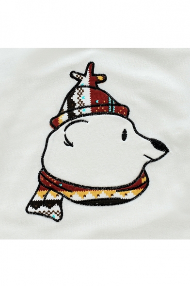 Round Neck Long Sleeve Cartoon Tribal Print Sweatshirt