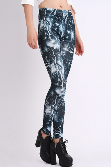 lightning print trousers