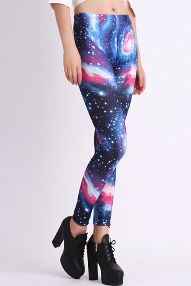 Galaxy Print High Waist Leggings