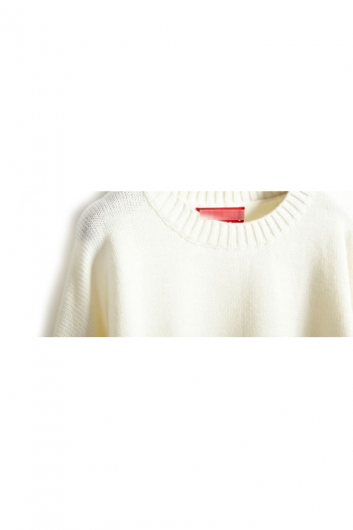 Long Sleeve Round Neck Plain Sweater