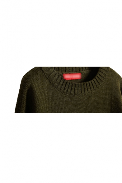 Long Sleeve Round Neck Plain Sweater