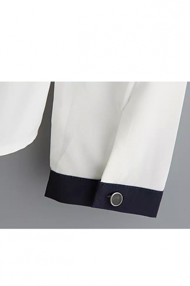 Lapel Long Sleeve Print Button Down Shirt