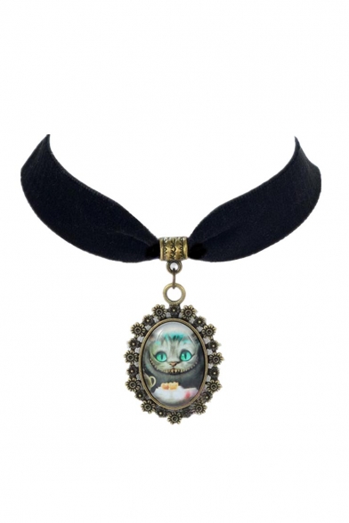 Elegant Alice in Wonderland Metal Women's Necklaces