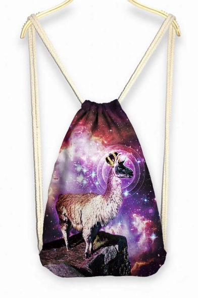 Women's Drawstring Backpack with Fairy Sheep
