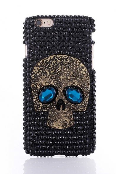 Cool Luxury Bling 3D Skull Crystal Rhinestone Design Case for iPhone
