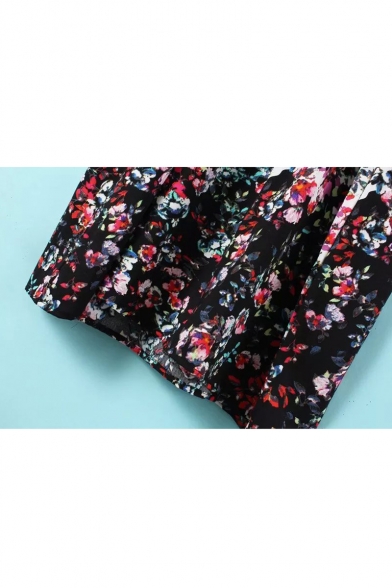 Lace Detailed Gradient Floral Print Cami Dress