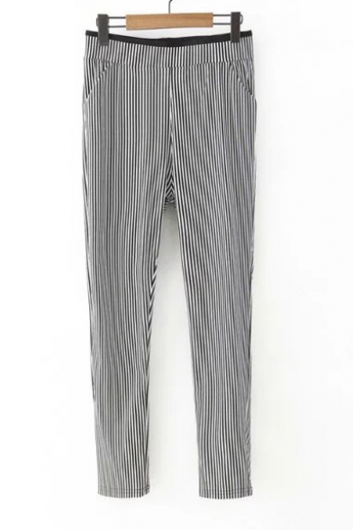 women's striped high waisted pants