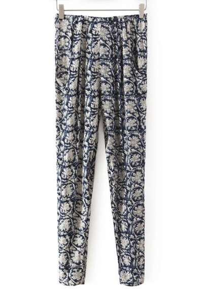 Tribal Print Relaxed Fit Pocket Pull-on Pant