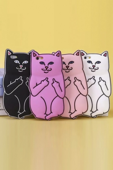 For iPhone 4s/5/5s/6/6s/6 Plus/6s Plus Pocket Cat Silicone Rubber Cell Phone Cases Covers