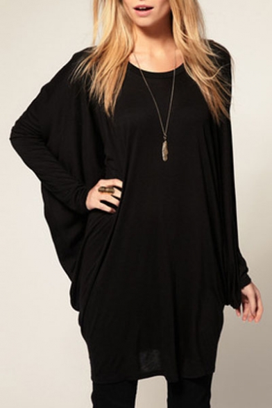 Women's Loose Fit Long Sleeve Tunic Top