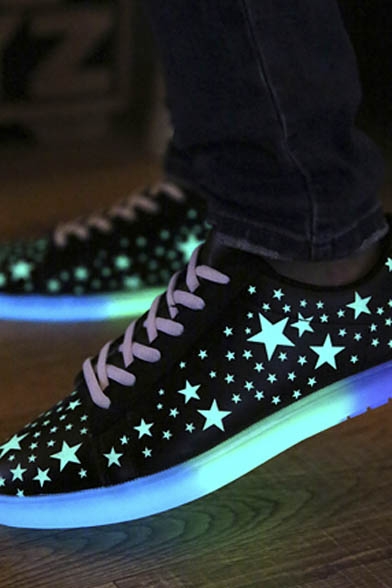 Outdoor / Athletic / Casual Flame Pattern Luminous Fluorescent Sports Shoes Sneakers