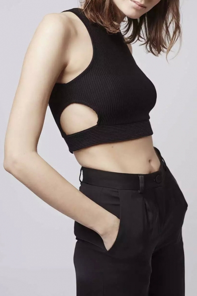 Chic Sexy Side Cut Out Women Crop Top