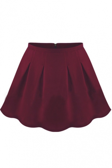 Fashion Women A-line Inverted Pleated Mini Skirt - Beautifulhalo.com