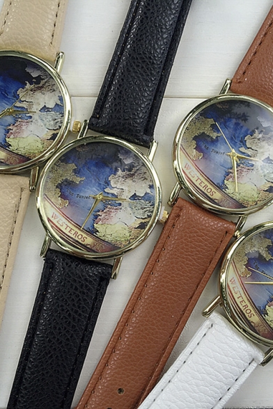 Vintage World Map Women's Watches