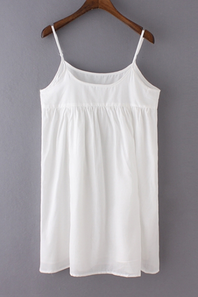 plain white linen dress