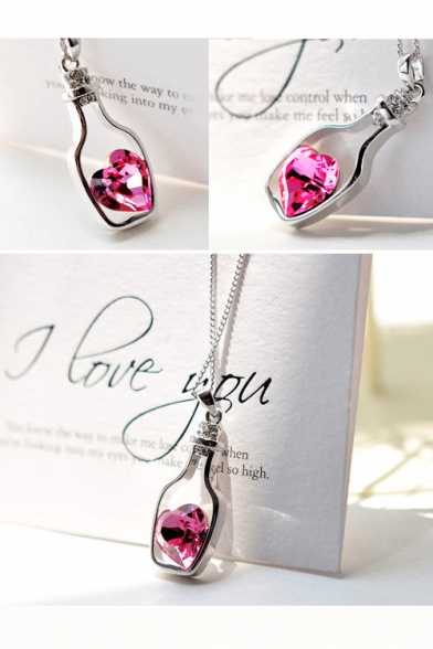 Make Wishes Crystal Alloy Metal Lovers Necklaces