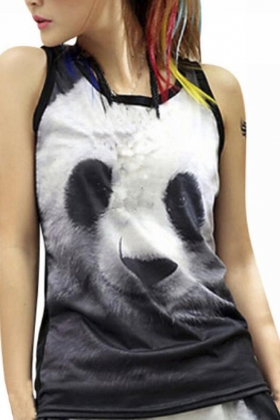 Women's 3D Printing Panda Pattern Tank Tops Vest