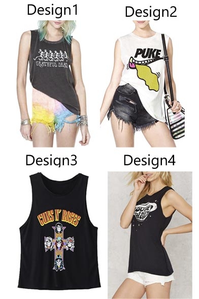 Popular Street Style Round Neck Letter Print Casual Tanks
