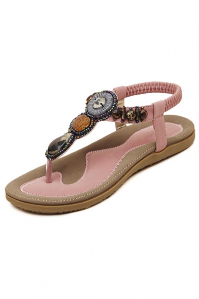 Women's Summer Shoes Leatherette Flat Heel Comfort Sandals