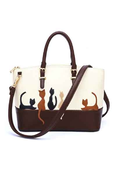 Cat Fashion Pu/Leather Women's Bag One Shoulder Bag Handbag