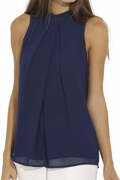 women's chiffon sleeveless tops