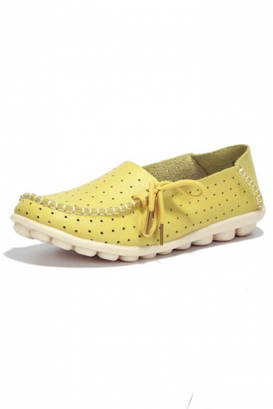 Women's Driving Shoes Lace-Up Loafers Flats Shoes