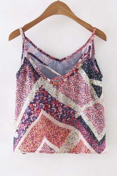 Abstract Pattern Chic Casual Camisole Top