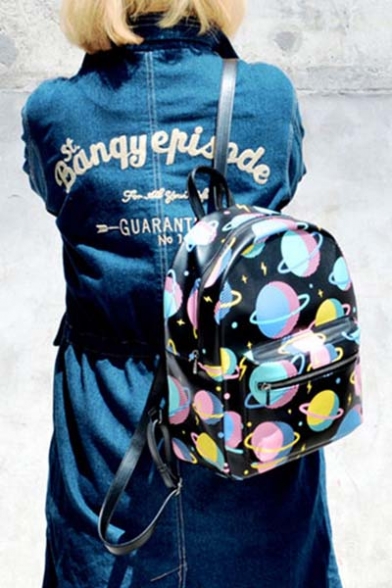 Cool Girl Celestial Zip Detail Backpack