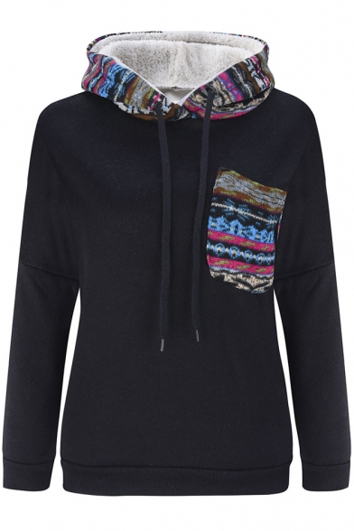Fashion Turtleneck Drawstring Hooded Sweatshirt - Beautifulhalo.com