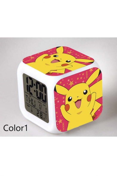Cute Colorful Cartoon Print LED Alarm Clock Timer