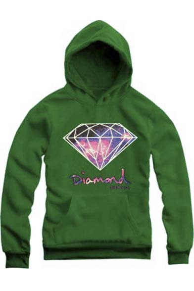 Unisex Fashion Galaxy Diamond  Print Hoodie for Lovers